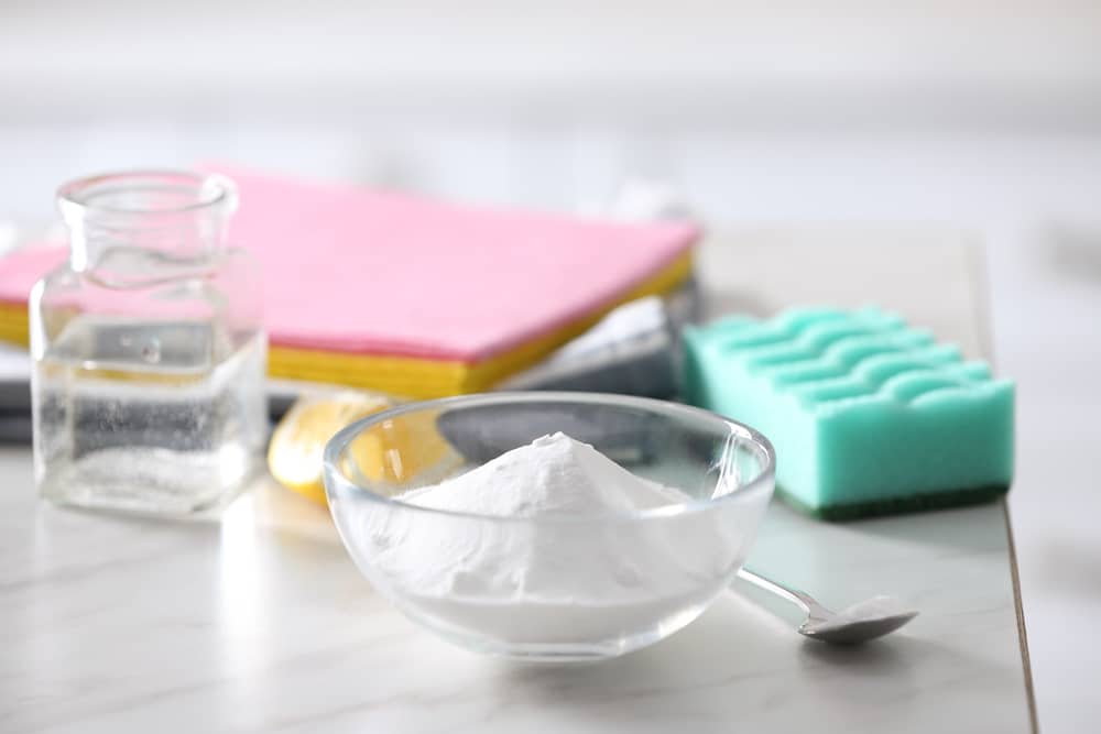 Baking,Soda,On,White,Marble,Table ,Eco,Friendly,Detergent