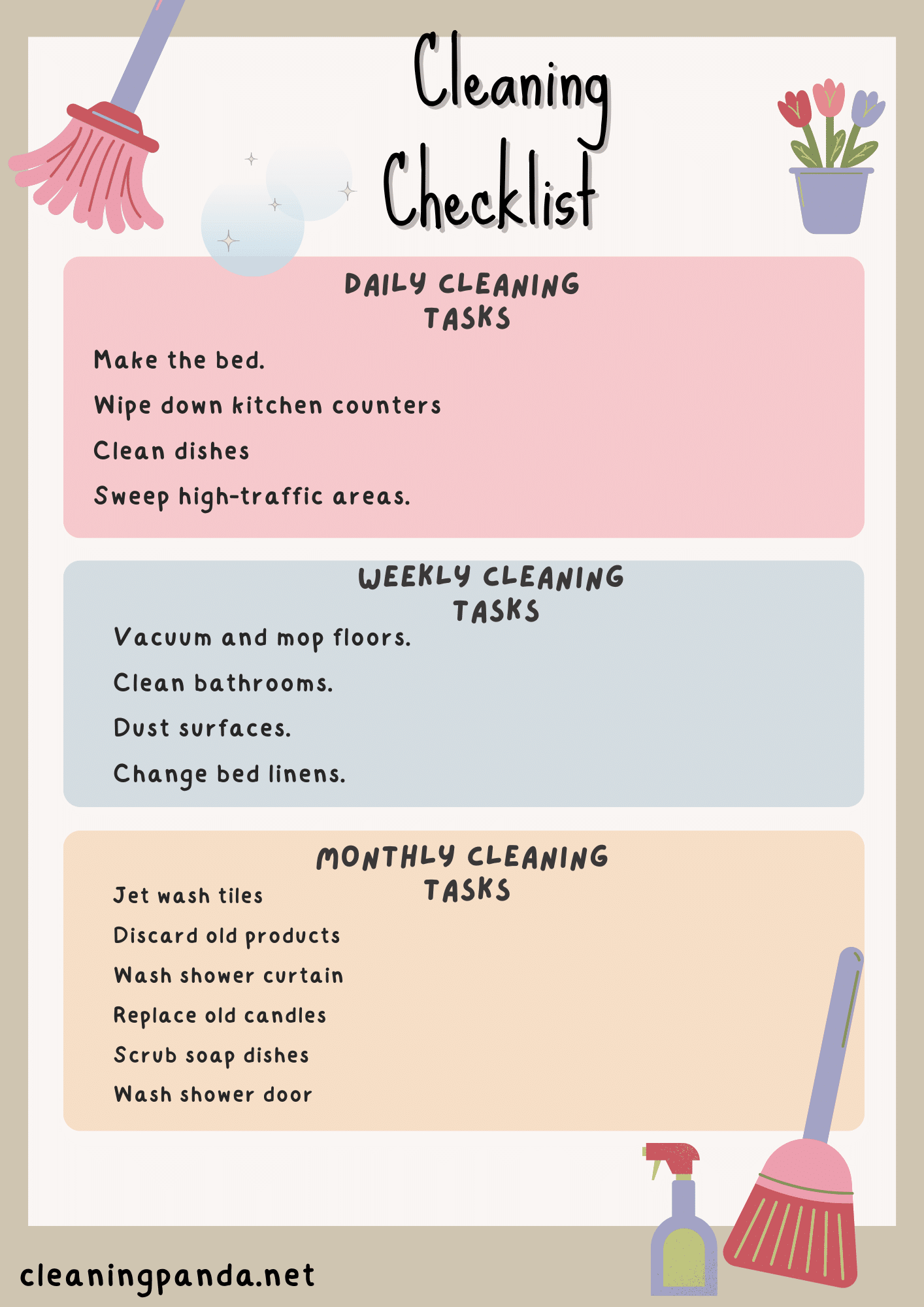 House Cleaning Checklist