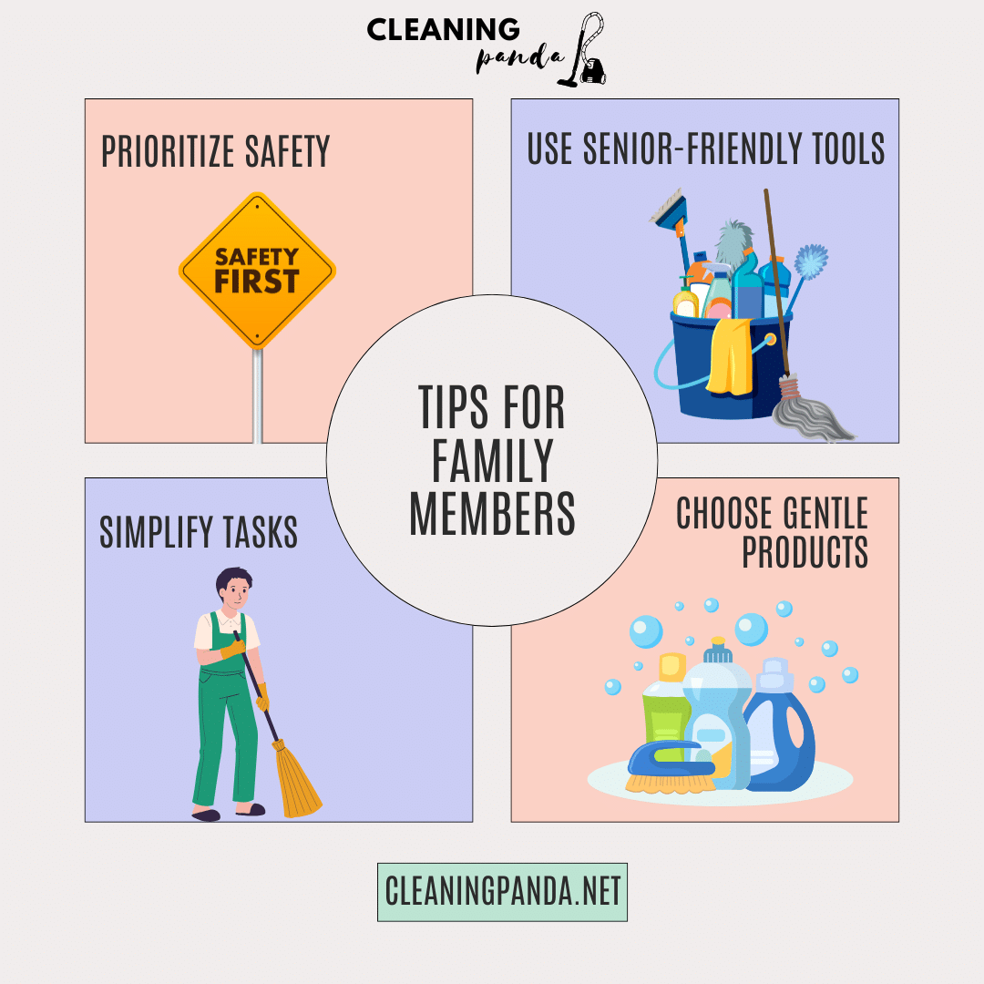 tips for family memeber for cleaning