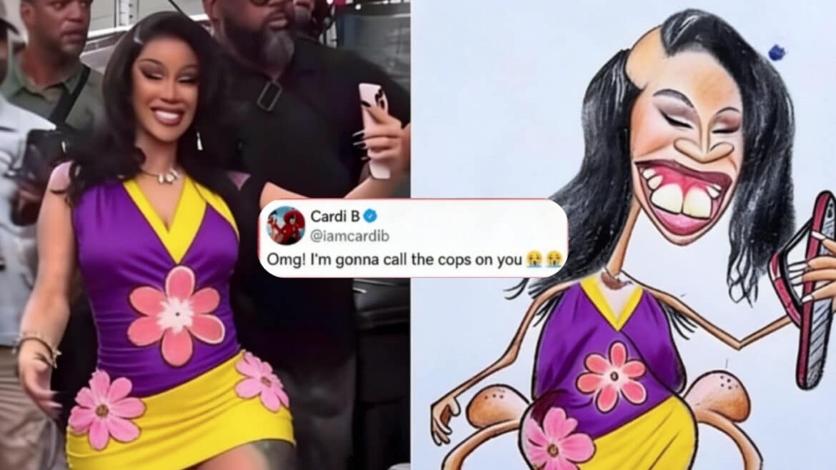 When Art Meets Attitude: Cardi B’s Hilarious Reaction to a Viral Sketch of Herself